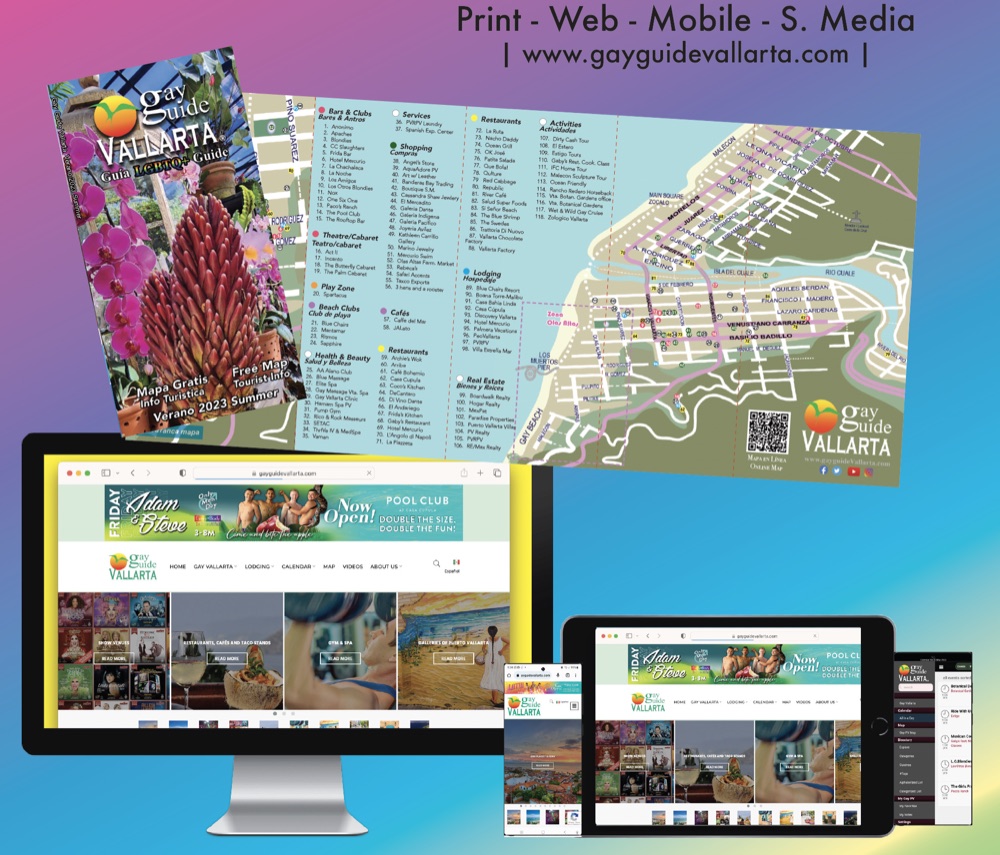 Gay Guide Vallarta media kit — reach across desktop, tablet and mobile