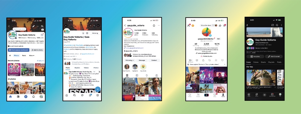 Alcance en redes sociales de Gay Guide Vallarta
